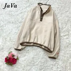 ジャバ フリースプルオーバー S アイボリー アウトドア オーバーサイズ 長袖