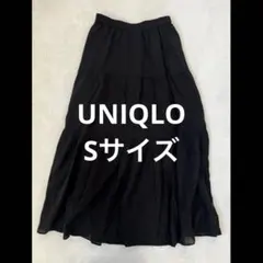 UNIQLO Sサイズ　黒のフレアスカート ティアードデザイン