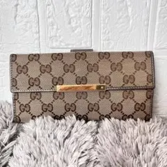 グッチ GGキャンバス ロゴプレート 長財布 112715 キャンバス レディース GUCCI 【1-0201742】 GUCCI GGキャンバス プレート 長財布 Wallet 112715 - メルカリ