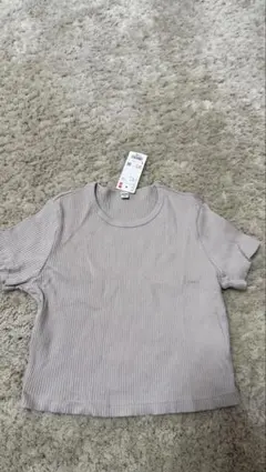 UNIQLO コットンリブ　クールネックロップドT 半袖
