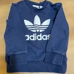 adidas キッズ トレーナー ネイビー 90