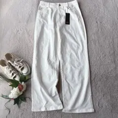 新品(L)美品/未使用/アビトーキョー/ストレッチパンツ/ズボン/ストレート/綿のサムネイル