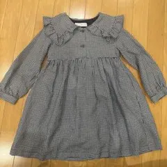 ZARA KIDS 千鳥格子柄 フリルワンピース 128cm