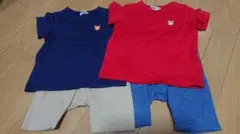 ホットビスケッツ 80 上下 2着セット ミキハウス MIKI HOUSE