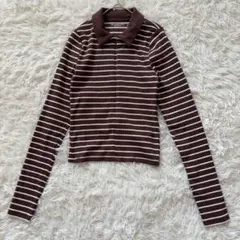 Abercrombie & Fitch　長袖ストライプカットソー　S◆A1708