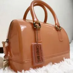美品✨フルラ キャンディバッグ　ミニボストン　ハンドバッグ　南京錠　チャーム