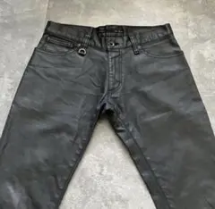 TETE HOMME waxed flare pants Y2K コーティング