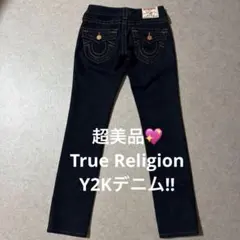 美品✨希少 True Religion スキニーデニム Y2Kデニム 23サイズ