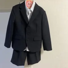 キッズ男子、卒園式.入学式用スーツセット110と革靴サイズ19黒