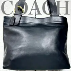 美品✨ オールドコーチ トートバッグ A4レザー 本革 黒 肩掛け 4140