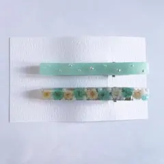 NO.398  ハンドメイド  レジン  ヘアピン