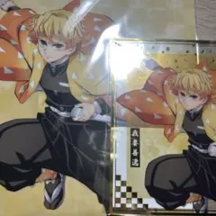 鬼滅の刃 アニプレックスオンラインくじ 我妻善逸 クリアファイル クリア色紙