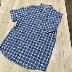 L.L.Bean 半袖チェックシャツ S-REG ブルーのサムネイル