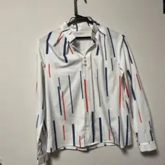 匿名配送送料無料柄物ブラウストップス長袖シャツ