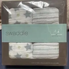 新品　swaddle おくるみ ２枚　星柄とストライプ　120×120cm