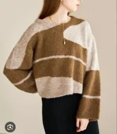 hinari マーブルニットプルオーバー