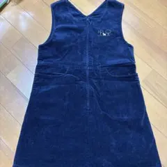 値下げ美品　ファミリア120 紺　ジャンパースカート