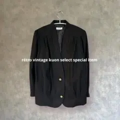 昭和レトロジャケット　ノーカラージャケット　刺繍　ヴィンテージジャケット　古着