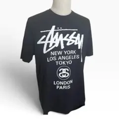 STUSSY ワールドツアー Tシャツ ブラック