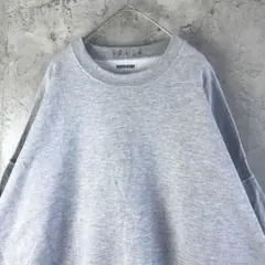 A3969古着　スウェット　グレー　無地　90s Y2K