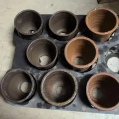 【素焼き植木鉢】8個セット　ガーデニング　鉢　プランタ　園芸　観葉植物　多肉