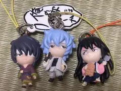 【ストラップ】銀魂キャラクター、坂田銀時、桂小五郎、高杉晋助、3個セット