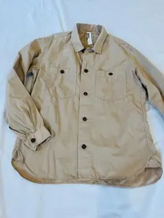 MHL. メンズコットン長袖シャツ カーキベージュ Sサイズのサムネイル