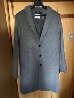 グレー メリノウール チェスターコート Mサイズ