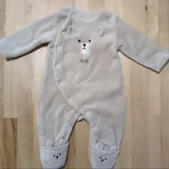 くま カバーオール ロンパース アウター 新生児 防寒