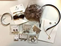 ジュエリーセット ブラウン ゴールド シルバー