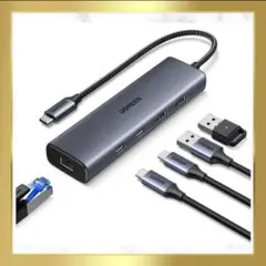 UGREEN 6-IN-1 USB Cハブ LANアダプター