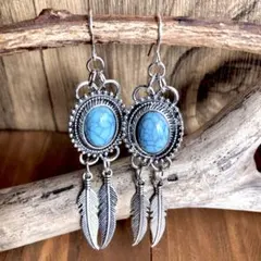 ハンドメイド ターコイズ ピアス82