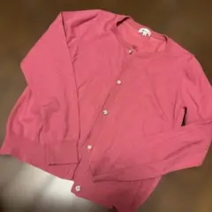 アラマンダ　ビジューボタンパールピンク カーディガン サイズ38