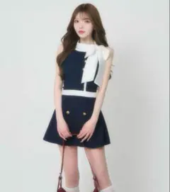 BELEAR MIMI ベリアミミ ジャガードプリーツワンピース ジャガードプリーツワンピース