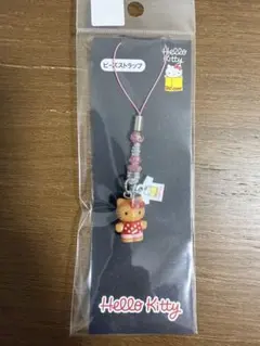 ハローキティ展 限定　日焼けキティビーズ根付