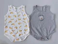 テータテート 肌着 90 食べ物柄 オフホワイト ブラウン 男の子 ベビー