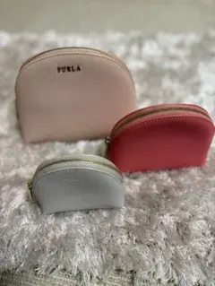 【お値下げ】FURLA レザー ポーチ 3点セット
