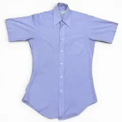 美品シアーズパーマプレスト半袖シャツライトパープル日本製ヴィンテージ70s80s