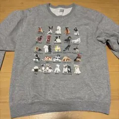 FRUIT OF THE LOOM 犬柄 スウェット グレー L