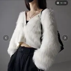 ホワイトカーディガン ニットのサムネイル
