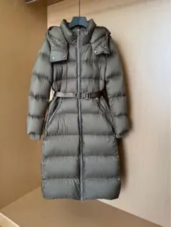 新品人気レディース　23区好き ダウンコート ロング　ベルト付き　カーキ M