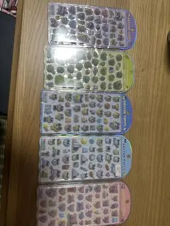 【正規品】たまごっち コットンパフィー シール 5点セット