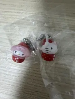 サンリオキャラクターズ　いちごめじるしアクセサリー　マイメロ、キティ