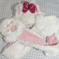 ディズニー　マリーちゃん　マフラーファンキャップ　カチューシャ