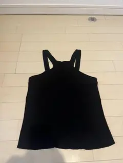 PETER DO ピータードゥ ワンショルダー リブ タンクトップ ブラック S 