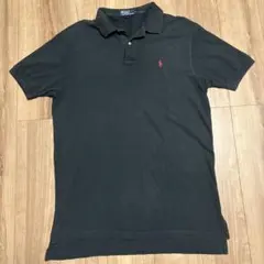 Ralph Lauren ラルフローレン ポロ ポロシャツ 半袖 黒 鹿の子 L