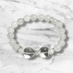 257 クリスタルクォーツ　翡翠　ブレス 内径16 パワーストーン