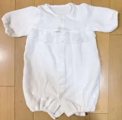 ベビードレス ロンパース 白 50〜60 セレモニー 退院着 お宮参り 新生児