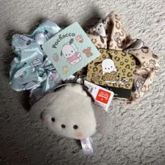 【Sanrio】　サンリオ　ミルキーボアフェイスがま口ポーチ　ポチャッコ　セット