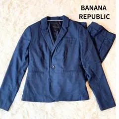 BANANA REPUBLIC パンツセットアップ チェック柄 ネイビー